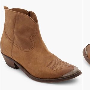 Golden Goose Young Western Boots, Cognac